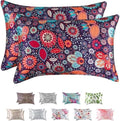 MR&HM Satin Pillowcase 2 Pack, Queen Size 20"x30", Boho Floral by MRHM