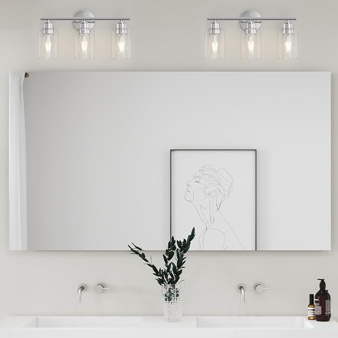 Espird Bathroom Vanity Light Fixtures Polished Chrome Bathroom Lighting Fixture - Image 7