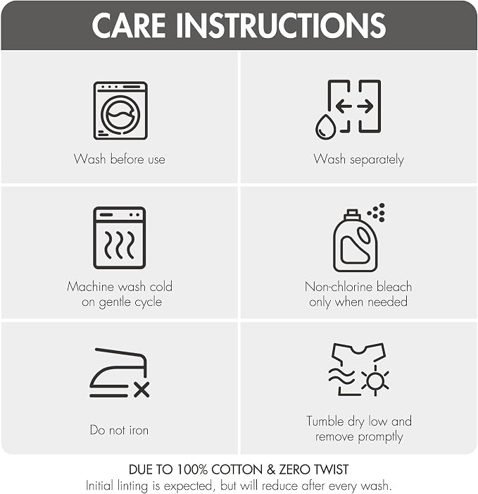 Madison Park Bathroom Towel Set of 6 Diagonal Ribbed, 500 GSM - Image 11