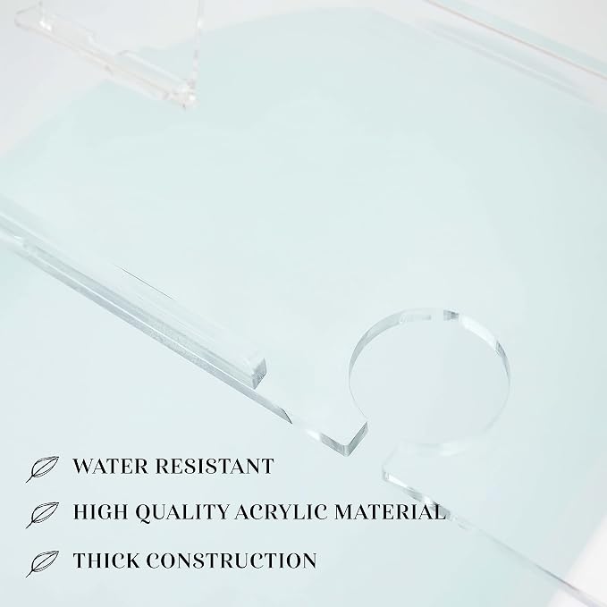 30" Supreme- Clear Bathtub Tray Caddy Tub Shelf - Image 6