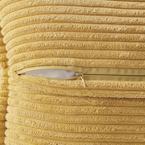 MIULEE Decorative Lumbar Throw Pillow Covers 12x20 Inch Gold 2 Pack - Image 3