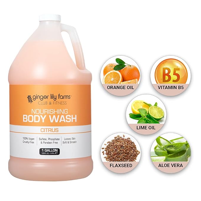 Ginger Lily Farms Club & Fitness Nourishing Body Wash, 100% Vegan & Cruelty-Free - Image 6