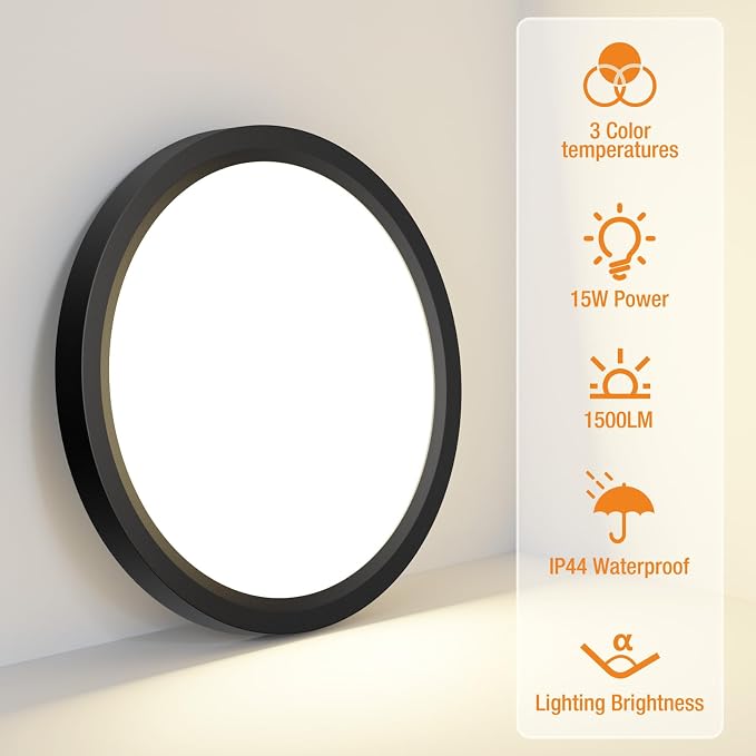 8PACK LED Flush Mount Ceiling Light Fixture, 3000K-4000K-6500K & 100W - Image 2