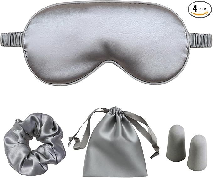 Silk Satin Sleeping Eye Mask, Soft Breathable Blackout Eyeshade Eye Cover by LCBD