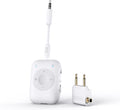 MEE audio Connect Air Pro Bluetooth Wireless Audio Transmitter & Receiver for AirPods or Bluetooth Headphones, 2-in-1 Adapter with Detachable Cable 3.5mm Aux Audio Jack for Airplanes, Auto, Gym, White