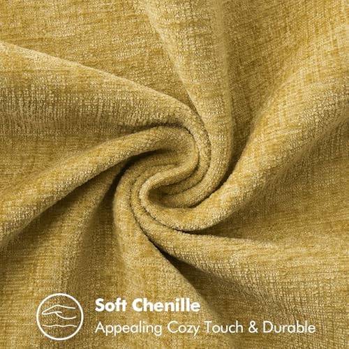 MIULEE Decorative Lumbar Throw Pillow Covers 12x20 Inch Mustard Yellow - Image 4