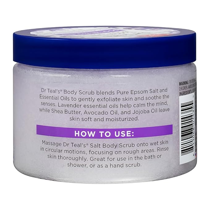 Dr Teal's Pure Epsom Salt Body Scrub, Soothe & Sleep - Image 2