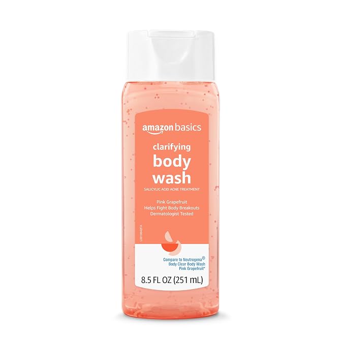 Amazon Basics Clarifying Pink Grapefruit Body Wash, 2% Salicylic Acid Acne by AmazonBasics
