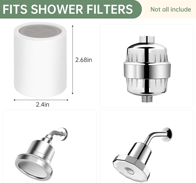 Universal Shower Filter Replacement Cartridge, 4 Pack 20 Stage Shower Head - Image 5