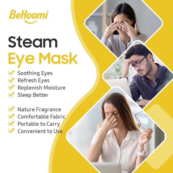 BeHoomi 20Packs Steam Eye Mask, Heated Eye Mask Warm Compress - Image 3