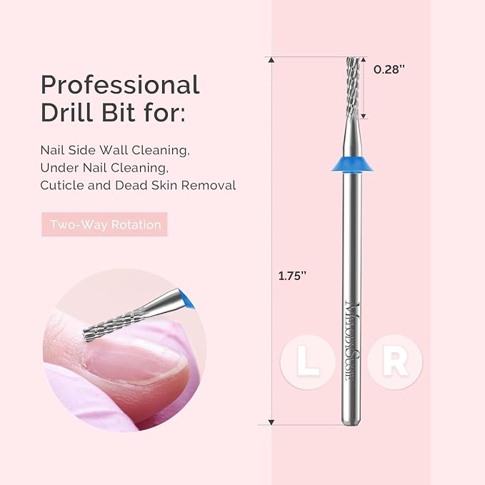 MelodySusie 1.8mm Inverted Tapered R Cut Nail Drill Bit, Professional Safety - Image 3