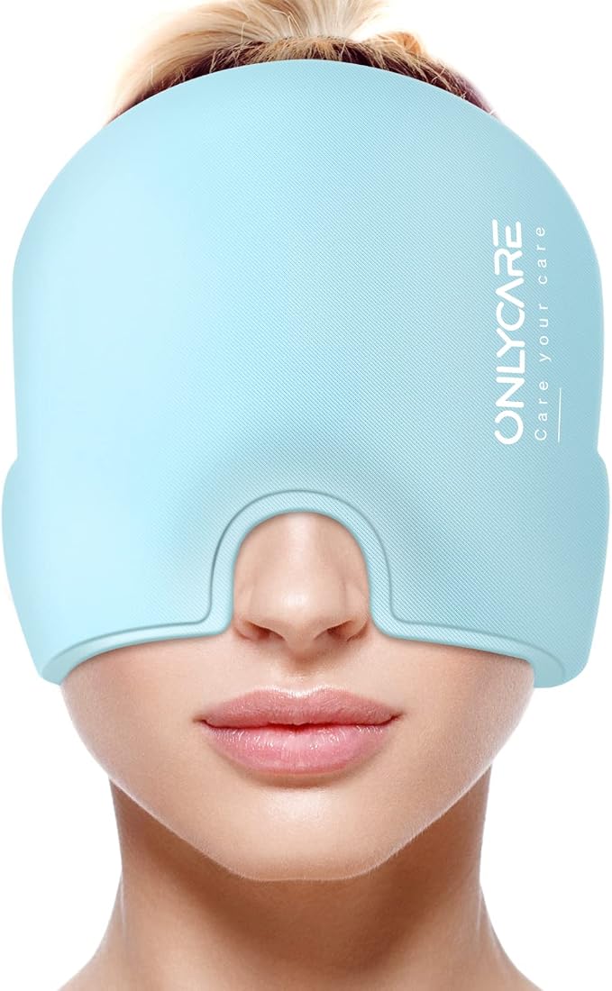 ONLYCARE Migraine Relief Cap, Upgraded Odorless Migraine Ice Head Wrap by ONLYCARELLC