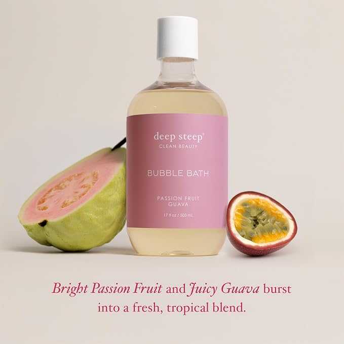 Deep Steep Bubble Bath, Passion Fruit Guava 17 oz – Hypoallergenic, Clinically - Image 4