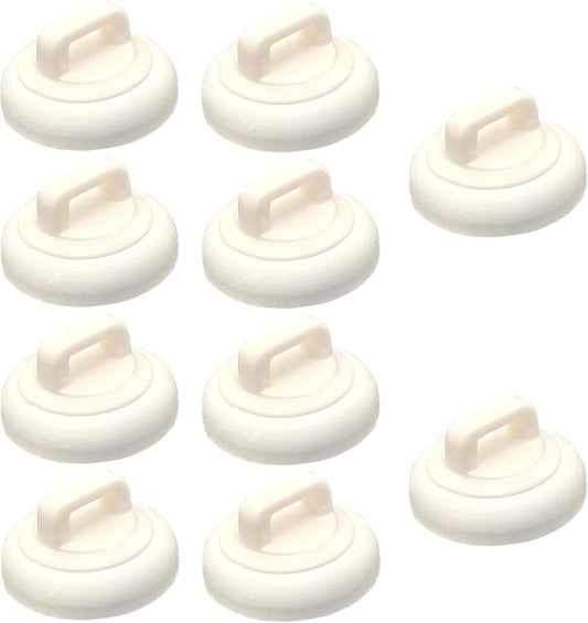 Magnetic Cable Zip Tie Mounts Clips Multipurpose Zip Ties Mount Base Holder Black Wire Cable Holder Mount Wire Clips Management for Home Office Marine Electrical Wiring (White, 10 Piece)