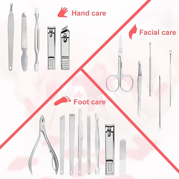 Cute Manicure Set for Women, Nail Clipper Grooming Kit for Teen Girls, - Image 3