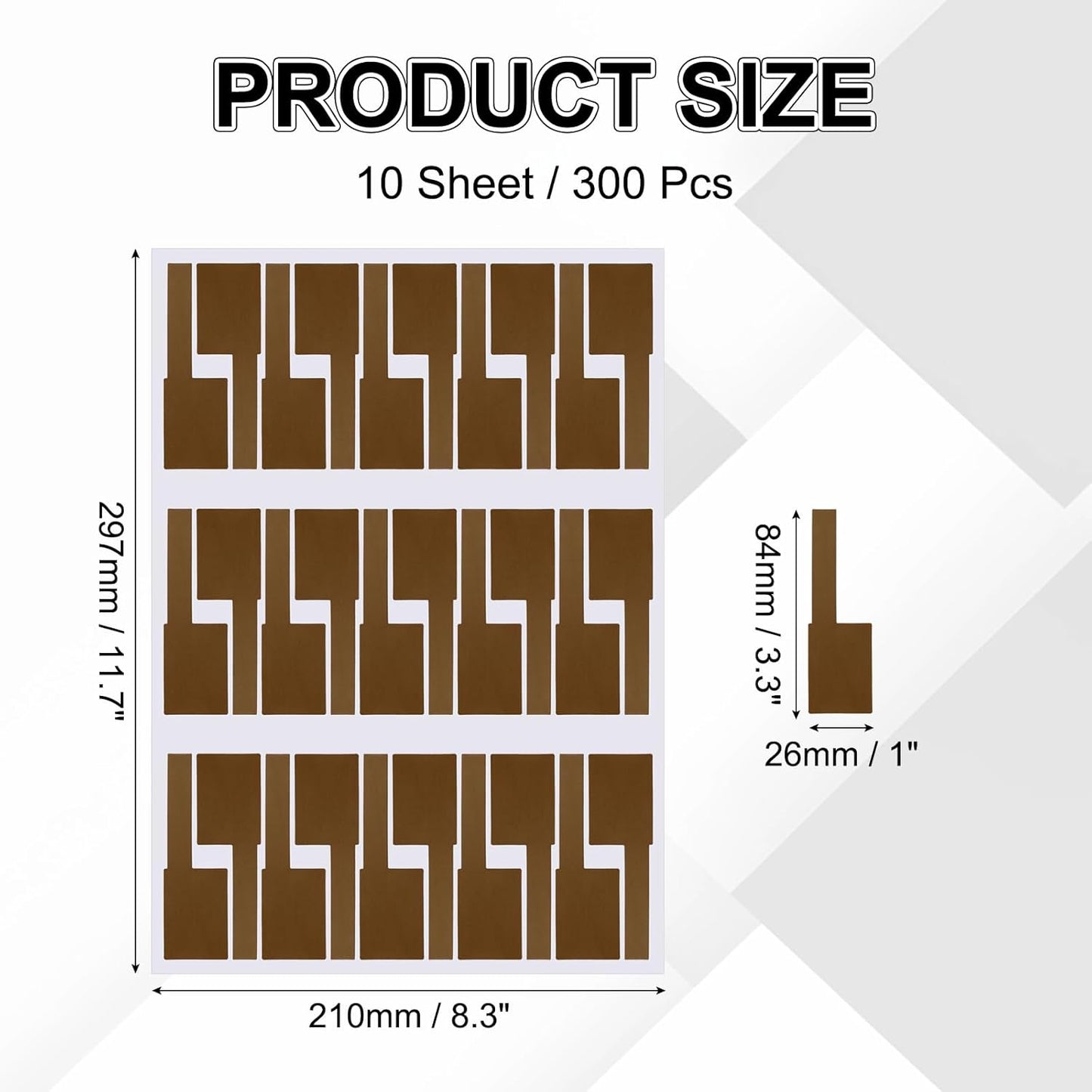 uxcell 300 Pcs Cable Labels, Waterproof Wire Cord Labels Tags, Cord Organizer Management Tags for Charger Cable Organizer Wire Markers Printer and Handwriting, Brown