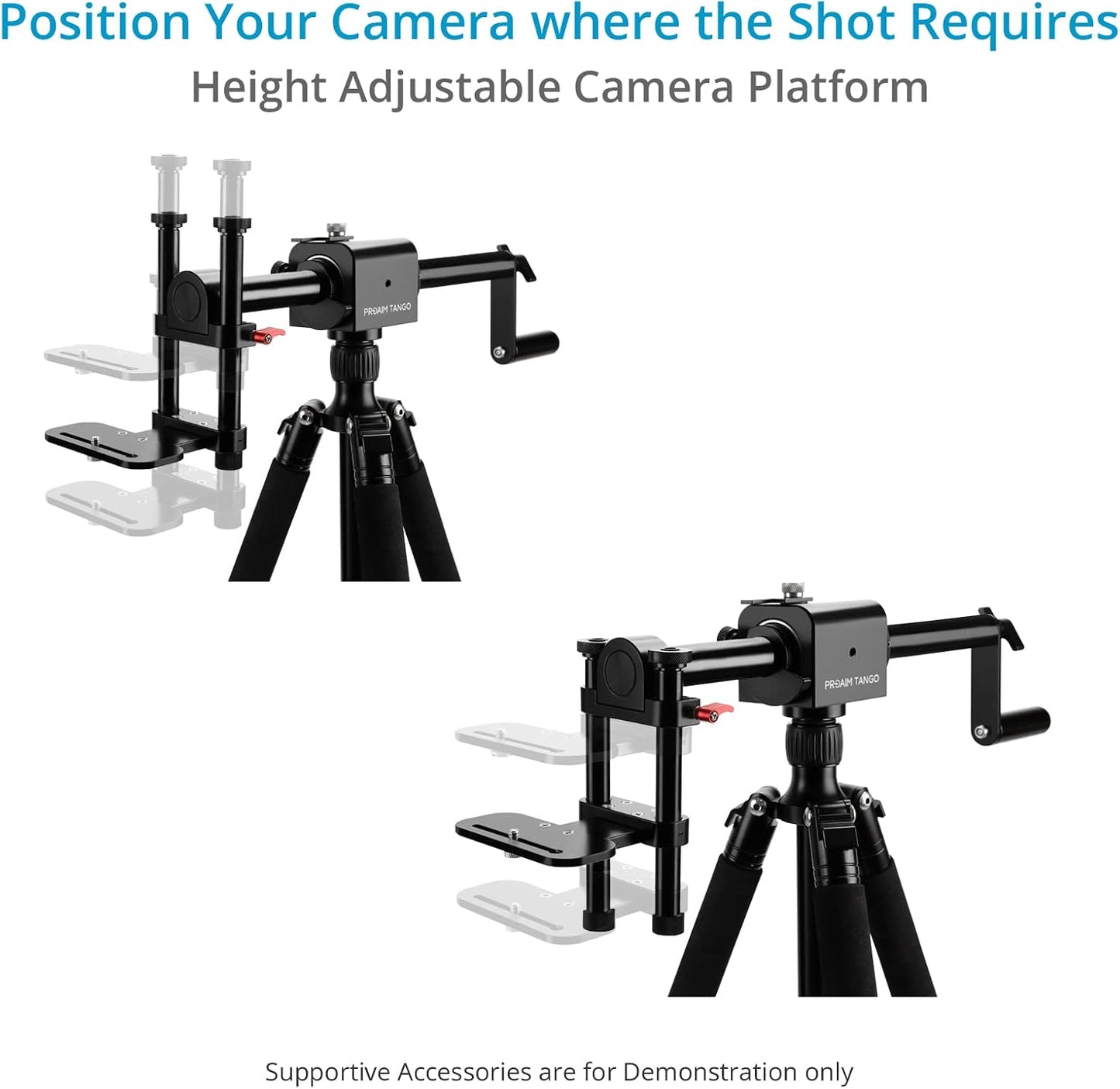 PROAIM Tango 360° Camera Rotating Dutch Angle Rig for DSLR Cameras. Height Adjustable. Payload up to 2.27kg/5lb. (P-TNGO-01)