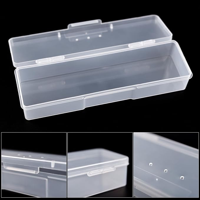 4Pcs Transparent Storage Boxes For Nail Tool Professional Pedicure Manicure - Image 6