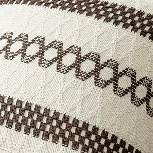 MIULEE Set of 2 Dark Brown Boho Decorative Pillow Covers 20x20 Inch - Image 4