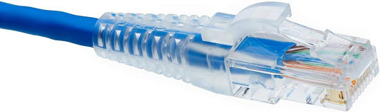 trueCABLE RJ45 Strain Relief Boots, Small 5.5 to 7.0mm Cut-to-Fit PVC Plug Cover, Transparent, 100 Pieces