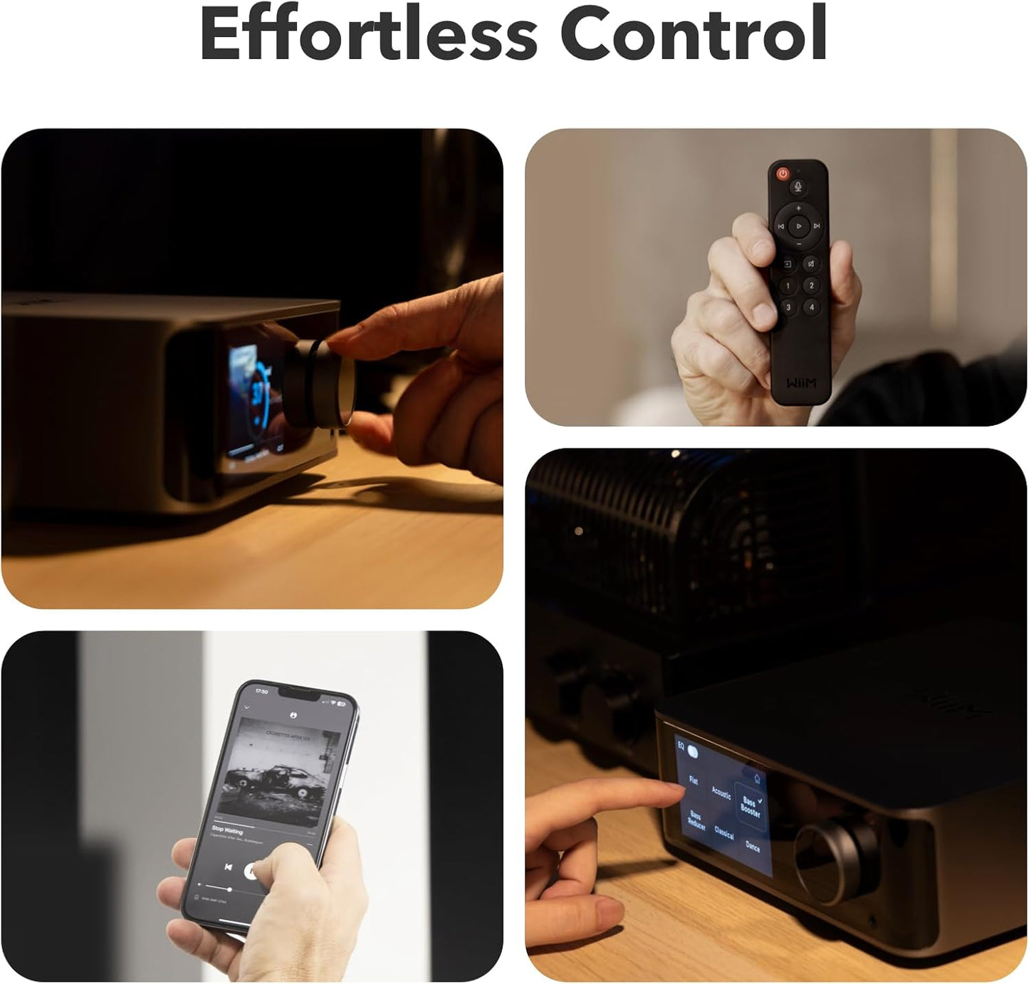 WiiM Ultra Music Streamer & Digital Preamp | 3.5" Touchscreen, Compatible with Google Cast & Alexa, Stream Spotify, Amazon Music, Tidal & More | HDMI ARC, Phono Input & Headphone Output | Silver