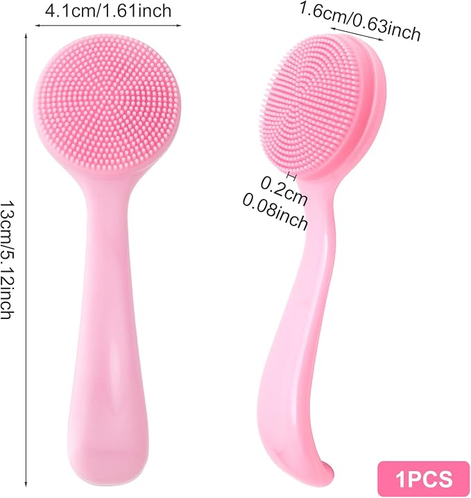 HINZIC Silicone Manual Facial Cleansing Brush, Skin Friendly Waterproof Face - Image 2
