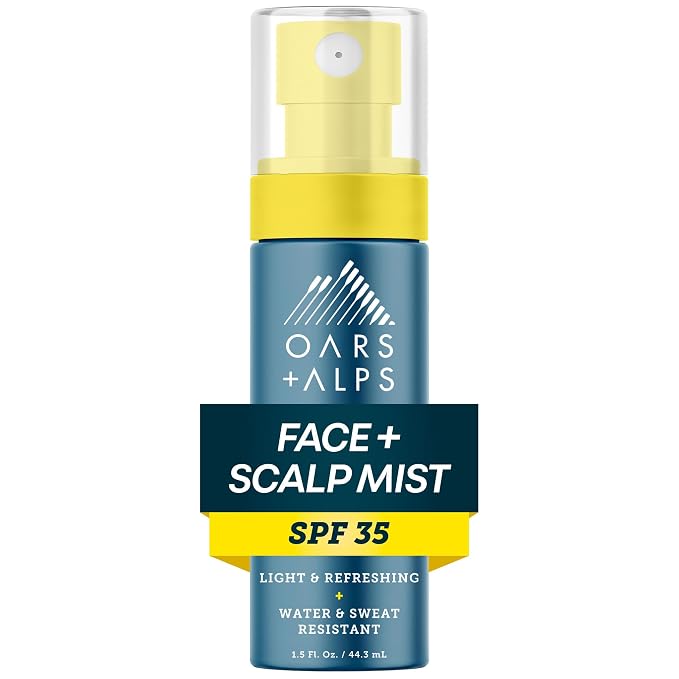 Oars + Alps Face & Scalp Sunscreen Spray Mist, SPF 35 Facial & Hair Sunscreen by OarsAlps