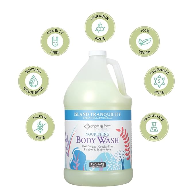 Ginger Lily Farms Botanicals Nourishing Body Wash, Island Tranquility, 100% - Image 5