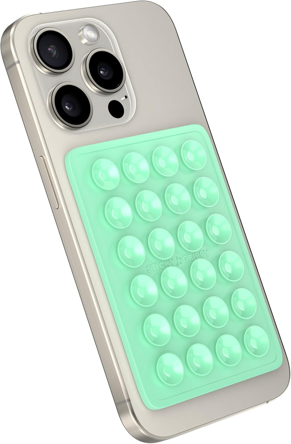 Suction Phone Case Mount, Sillicon Adhesive Phone Accessory for iPhone and Android, Hands-Free Fidget Toy Mirror Shower Phone Holder, Tiktok Videos and Selfies (Mint)