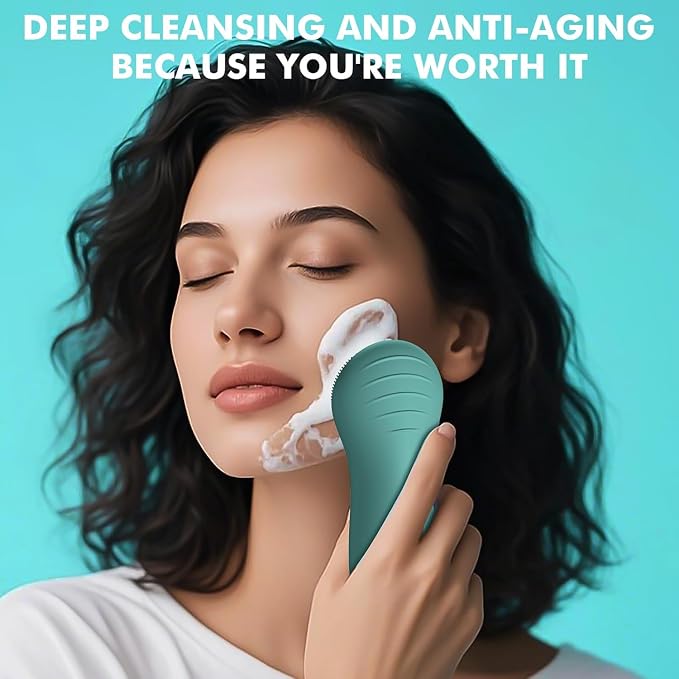 LZP Face Scrubber Facial Cleansing Brush Silicone Face Scrubber Exfoliator - Image 7