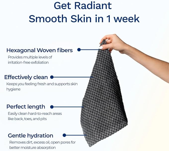 Sima Brand Exfoliating Washcloth Face & Body Scrub Towel - Image 5