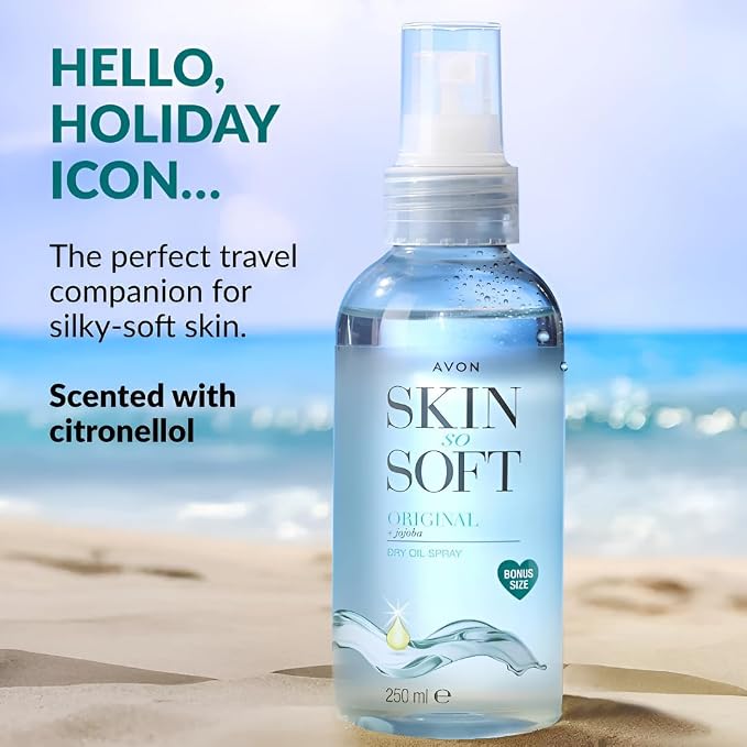 AVON SKIN SO SOFT Original Jojoba Dry Oil Spray 8.45 Fl oz – |Moisturizing Body - Image 2