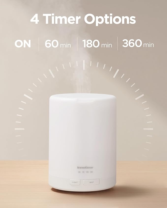 InnoGear 300ML Essential Oil Diffuser, Premium 5-in-1 Ultrasonic Aromatherapy - Image 2