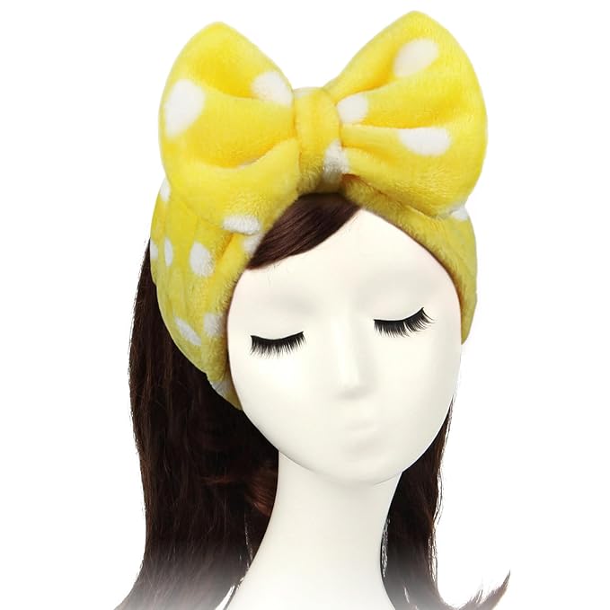 Shintop Sweet Super Soft Caroset Polka Dots Wash Cosmetic Headband Hairlace by Shintop