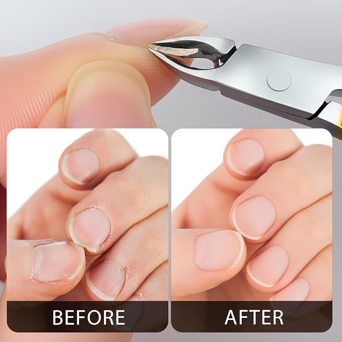 Fine Edge Cuticle Trimmer & Nippers, Silicone Handle Nail Tools - Image 3