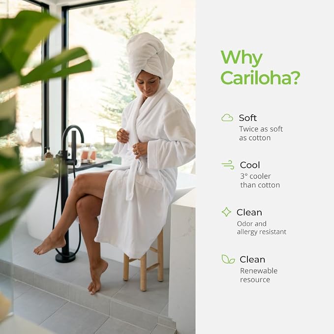 Cariloha Bath Towel | White |28"x54" | Turkish Cotton & Viscose Material Blend - Image 6