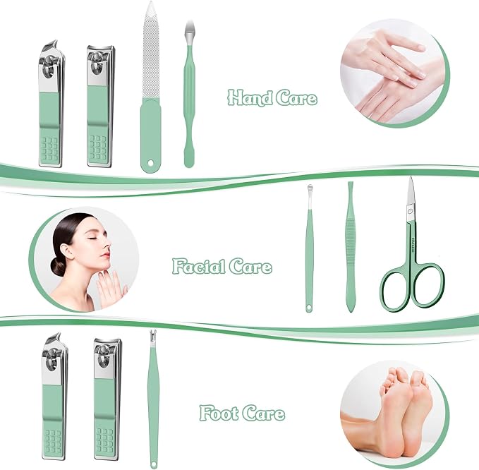 Manicure Set 8 in 1 Nail Clipper Set, Fingernail & Toenail Clippers, Manicure - Image 2