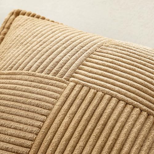 MIULEE Decorative Euro Sham Throw Pillow Covers 24x24 Inch Brown 2 Pack - Image 5