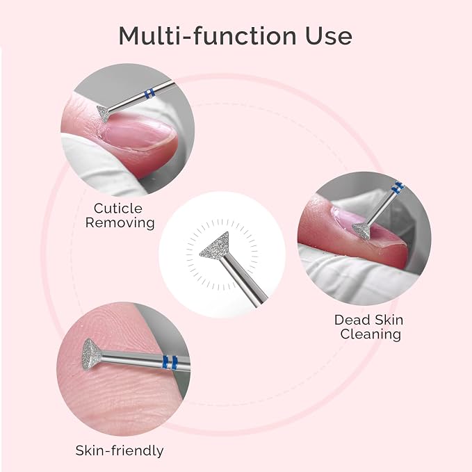 MelodySusie 5mm Inverted Tapered Cuticle Clean Nail Drill Bit 3/32'', - Image 7
