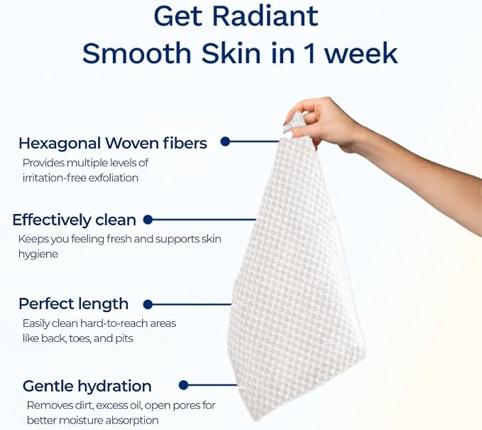 Sima Brand Exfoliating Washcloth Face & Body Scrub Towel - Image 5