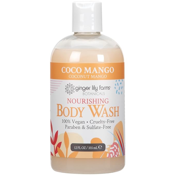 Ginger Lily Farms Botanicals Nourishing Body Wash, Coco Mango, 100% Vegan & - Image 2