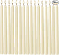 WPONSZU 16 Pack Ivory Taper Candles, 7-8 Hours Burn Time, Smokeless and Dripless by WPONSZU