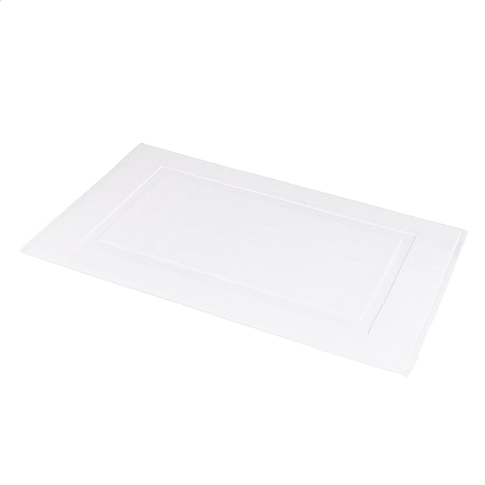 Amazon Basics Non-Slip Cotton Bath Mat, 100% Cotton Absorbent, Machine Washable by AmazonBasics