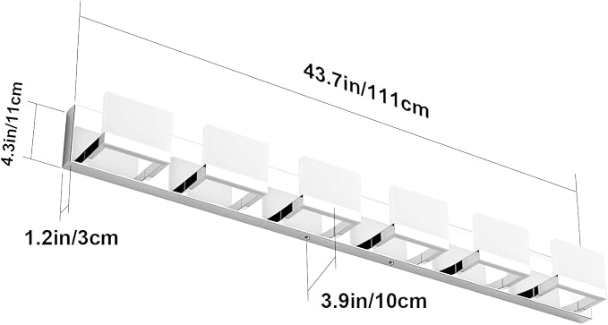 Tipace Modern 6 Lights LED Vanity Light - Image 5