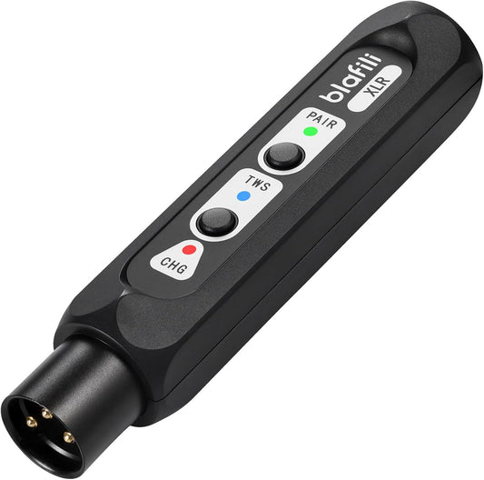 XLR Portable Bluetooth v5.1 Music Receiver, aptX HD aptX Low Latency AAC SBC TWS, Rechargeable Battery 10hrs Long Playtime, USB-C DAC for Mixing Console Desk, Audio Mixer, PA DJ System