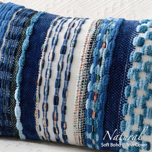 Kevin Textile Boho Tufted 14x36 Inch Lumbar Pillow Cover 1 Pack - Image 3