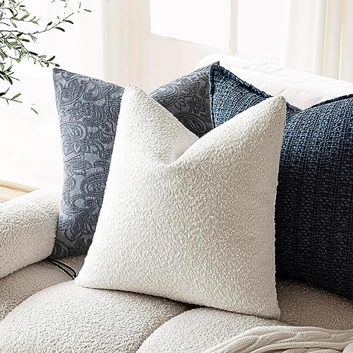 Foindtower Decorative Textured Boucle Throw Pillow Covers 16x16 Inch - Image 5