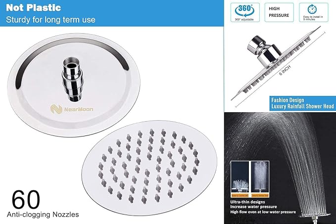 NearMoon Shower Head and 15 Stage Shower Filter Combo, High Pressure Filtered - Image 3