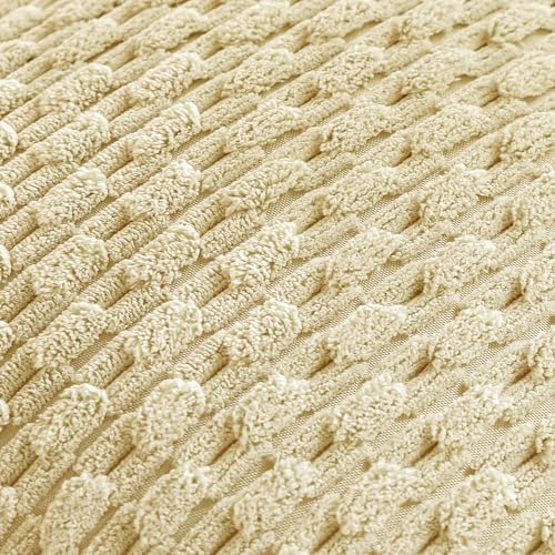 Set of 4 Pale Yellow Decorative Throw Pillow Covers 20x20 Inch Corduroy Pillow - Image 5