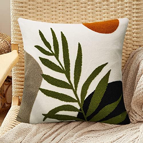 Merrycolor Boho Pillow Covers 20x20 Tufted Mid Century Modern Throw Pillow by Merrycolor